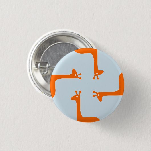Ontwerp van Giraffe Ronde Button 3,2 Cm (Voorkant /achterkant)