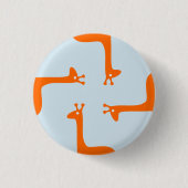 Ontwerp van Giraffe Ronde Button 3,2 Cm (Voorkant)