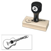 Ontwerp van gitaarschets rubberstempel (Gestempeld)