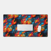 Ontwerp van Glas in lood Bureaumat (Keyboard & Muis)