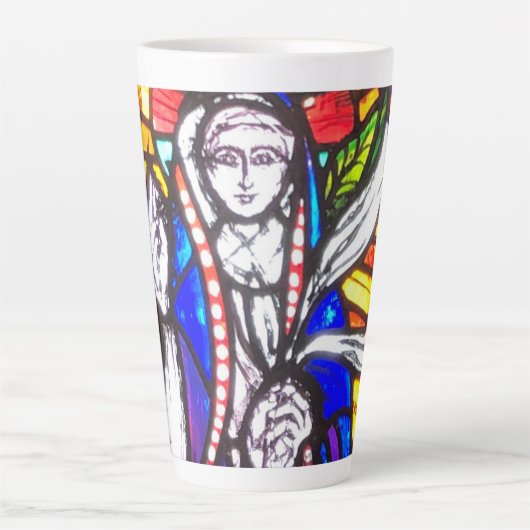 Ontwerp van Glas in lood met religieuze afbeelding Latte Mok (Voorkant)