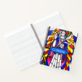 Ontwerp van Glas in lood met religieuze afbeelding Notitieboek (Binnen)