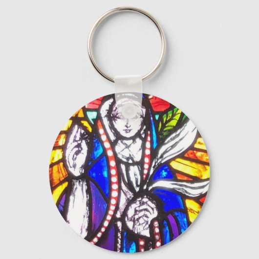 Ontwerp van Glas in lood met religieuze afbeelding Sleutelhanger (Voorkant)