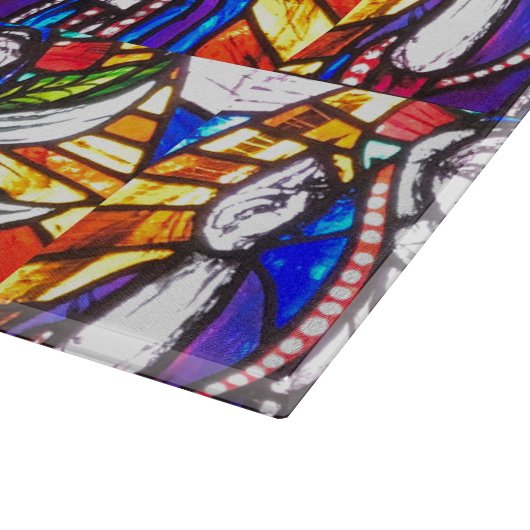 Ontwerp van Glas in lood met religieuze afbeelding Snijplank (Hoek)