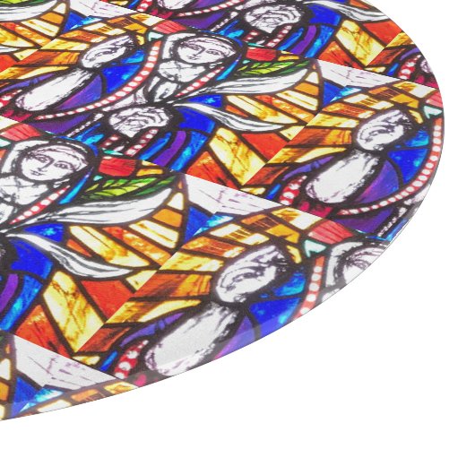 Ontwerp van Glas in lood met religieuze afbeelding Snijplank (Hoek)