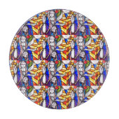 Ontwerp van Glas in lood met religieuze afbeelding Snijplank (Voorkant)