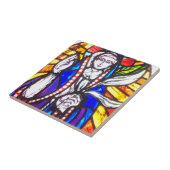 Ontwerp van Glas in lood met religieuze afbeelding Tegeltje (Zijkant)