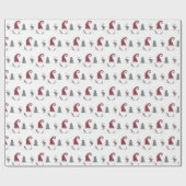 Ontwerp van Gnome en Reindeer Scandinavian Tomte Cadeaupapier (Vlak)