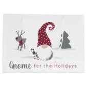 Ontwerp van Gnome en Reindeer Scandinavian Tomte Groot Cadeauzakje (Achterkant)