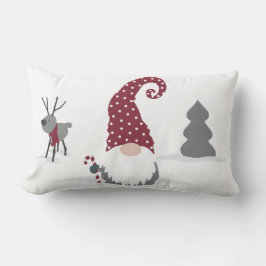 Ontwerp van Gnome en Reindeer Scandinavian Tomte Kussen