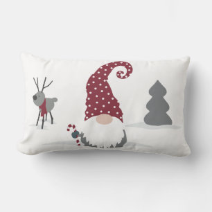 Ontwerp van Gnome en Reindeer Scandinavian Tomte Kussen