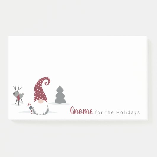Ontwerp van Gnome en Reindeer Scandinavian Tomte Post-it® Notes (Voorkant)