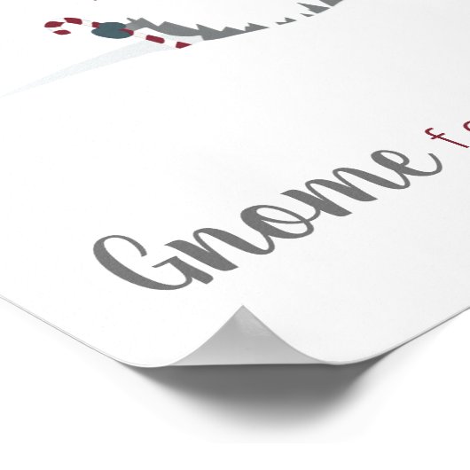 Ontwerp van Gnome en Reindeer Scandinavian Tomte Poster (Hoek)