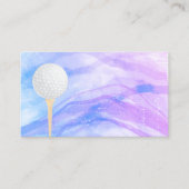 ontwerp van golfbalblauw en paarse waterverf visitekaartje (Voorkant)
