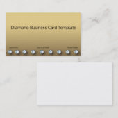 Ontwerp van goud- en diamantVisitekaartje Visitekaartje (Voorkant / Achterkant)