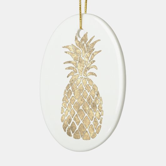 ontwerp van gouden anananas keramisch ornament (Links)