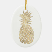 ontwerp van gouden anananas keramisch ornament (Voorkant)