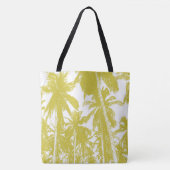 Ontwerp van gouden en witte palmbomen tote bag (Voorkant)