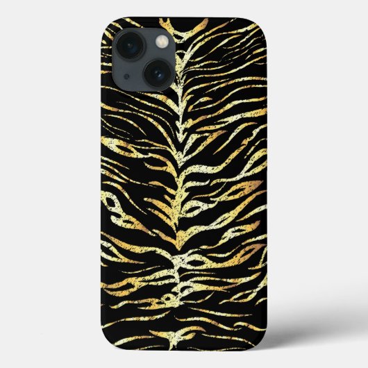 Ontwerp van gouden tijgerstrepen Case-Mate iPhone case (Achterkant)