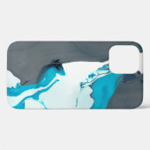 ontwerp van grijze en waterige marmer Case-Mate iPhone case (Achterkant (horizontaal))