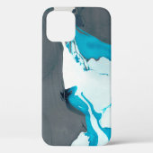 ontwerp van grijze en waterige marmer Case-Mate iPhone case (Achterkant)