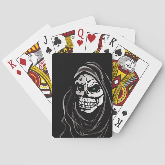 Ontwerp van grimmige dodenvelder Halloween-schedel Pokerkaarten (Achterkant)