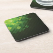 Ontwerp van groene abstracte technologie bier onderzetter (Linkerzijde)