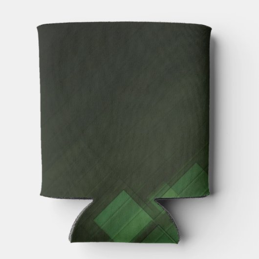 Ontwerp van groene abstracte technologie blikjeskoeler (Achterkant)