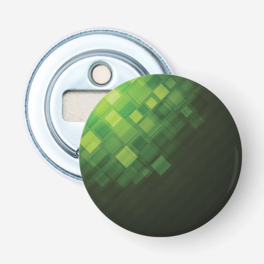 Ontwerp van groene abstracte technologie button flesopener (Voorkant)