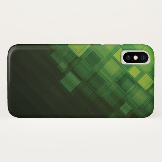 Ontwerp van groene abstracte technologie Case-Mate iPhone case (Achterkant (horizontaal))