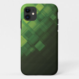 Ontwerp van groene abstracte technologie iPhone 11 hoesje