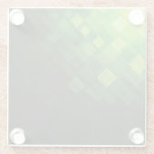 Ontwerp van groene abstracte technologie glazen onderzetter (Achterkant)