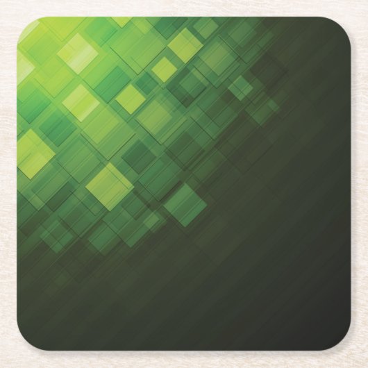 Ontwerp van groene abstracte technologie kartonnen onderzetters (Voorkant)