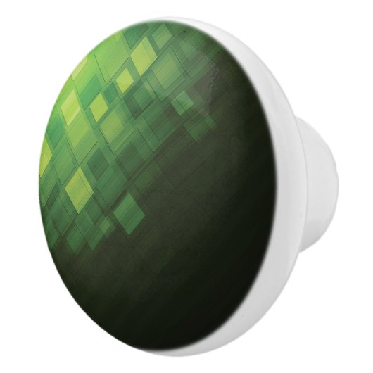 Ontwerp van groene abstracte technologie keramische knop (Rechts)