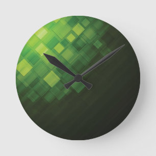 Ontwerp van groene abstracte technologie ronde klok