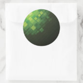 Ontwerp van groene abstracte technologie ronde sticker (Tas)