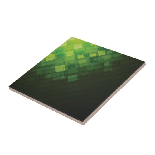 Ontwerp van groene abstracte technologie tegeltje (Zijkant)