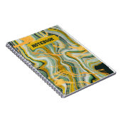 ontwerp van groene en gouddetails notitieboek (Rechterzijde)