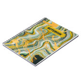 ontwerp van groene en gouddetails notitieboek (Linkerzijde)