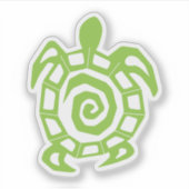 Ontwerp van groene kunstschildpad sticker (Voorkant)