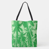 Ontwerp van groene palmbomen tote bag (Achterkant)