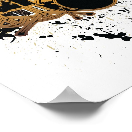 ontwerp van grunge drummer poster (Hoek)