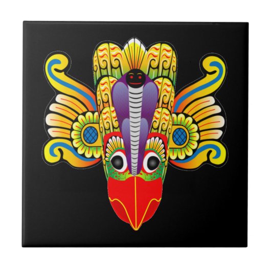 Ontwerp van Gurulu raksha (Sri Lanka garuda duivel Tegeltje (Voorkant)