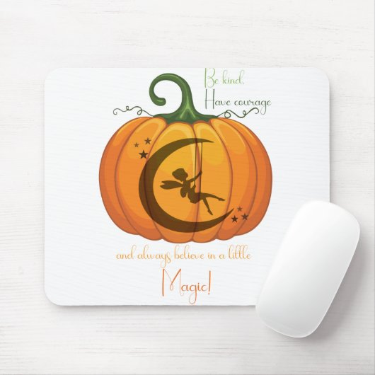 ontwerp van Halloween Pumpkin Fairy Muismat (Met muis)