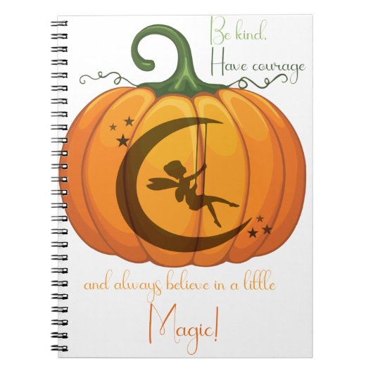 ontwerp van Halloween Pumpkin Fairy Notitieboek (Voorkant)