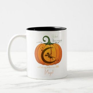 ontwerp van Halloween Pumpkin Fairy Tweekleurige Koffiemok