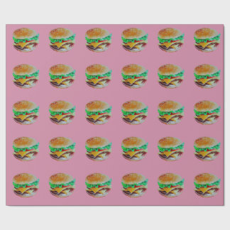 ontwerp van hamburger , oorspronkelijk schilderij cadeaupapier