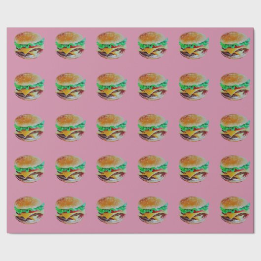 ontwerp van hamburger , oorspronkelijk schilderij cadeaupapier (Zoom)