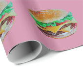 ontwerp van hamburger , oorspronkelijk schilderij cadeaupapier (Rol Hoek)