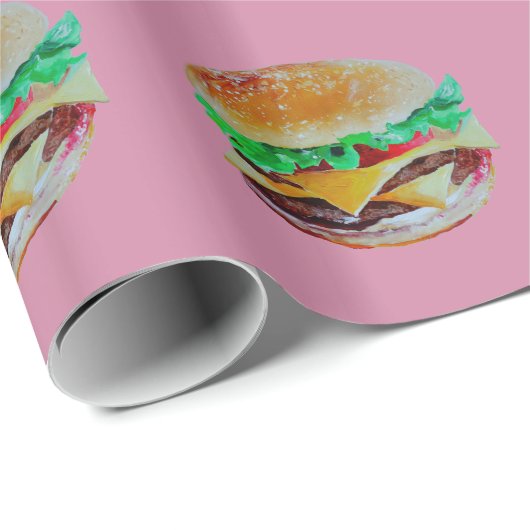 ontwerp van hamburger , oorspronkelijk schilderij cadeaupapier (Rol Hoek)